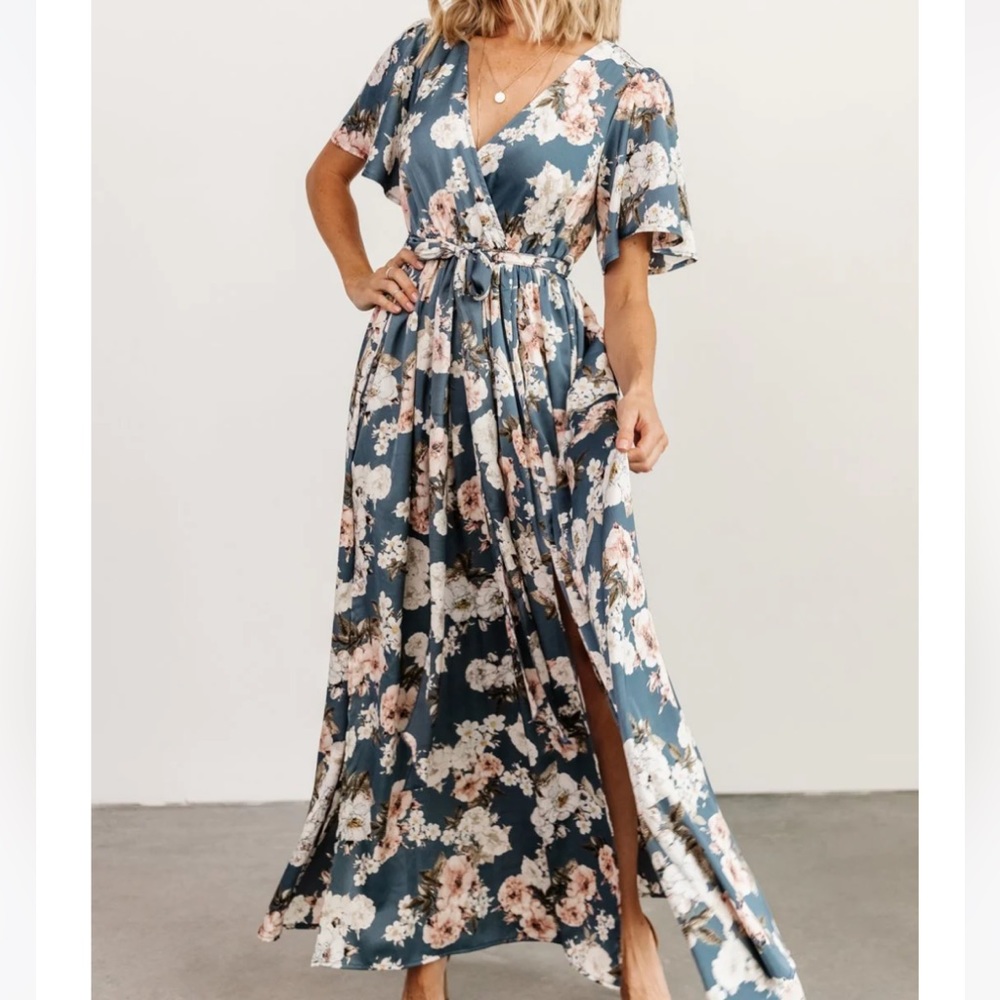 Baltic born Sicily Satin Maxi dress size M